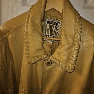 Leather Hand Laced Coat